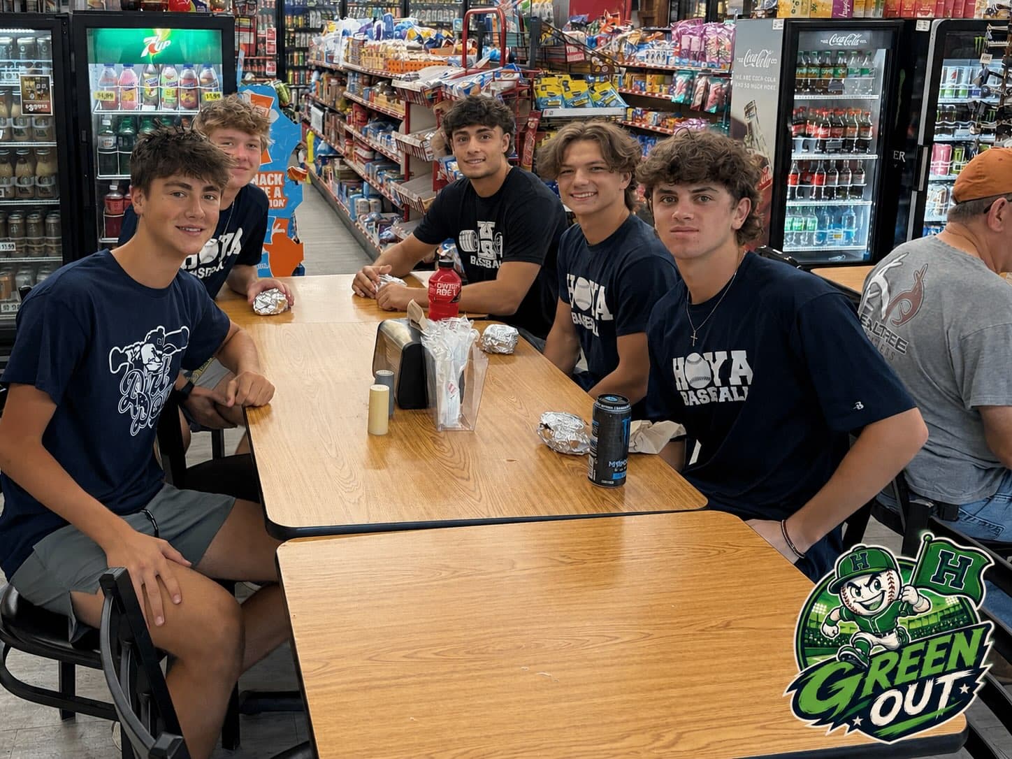 The Green Out crew starting their Friday off the best way possible.  MINUTE SAVER!