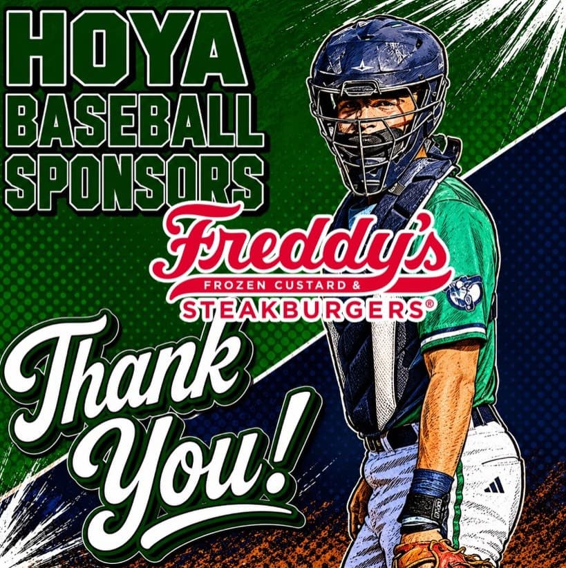 Thank you Freddy’s for being a Hoya Baseball Sponsor.

You too can be a Hoya Baseball Sponsor:  see link 

https://www.harrisonhoyabaseball.