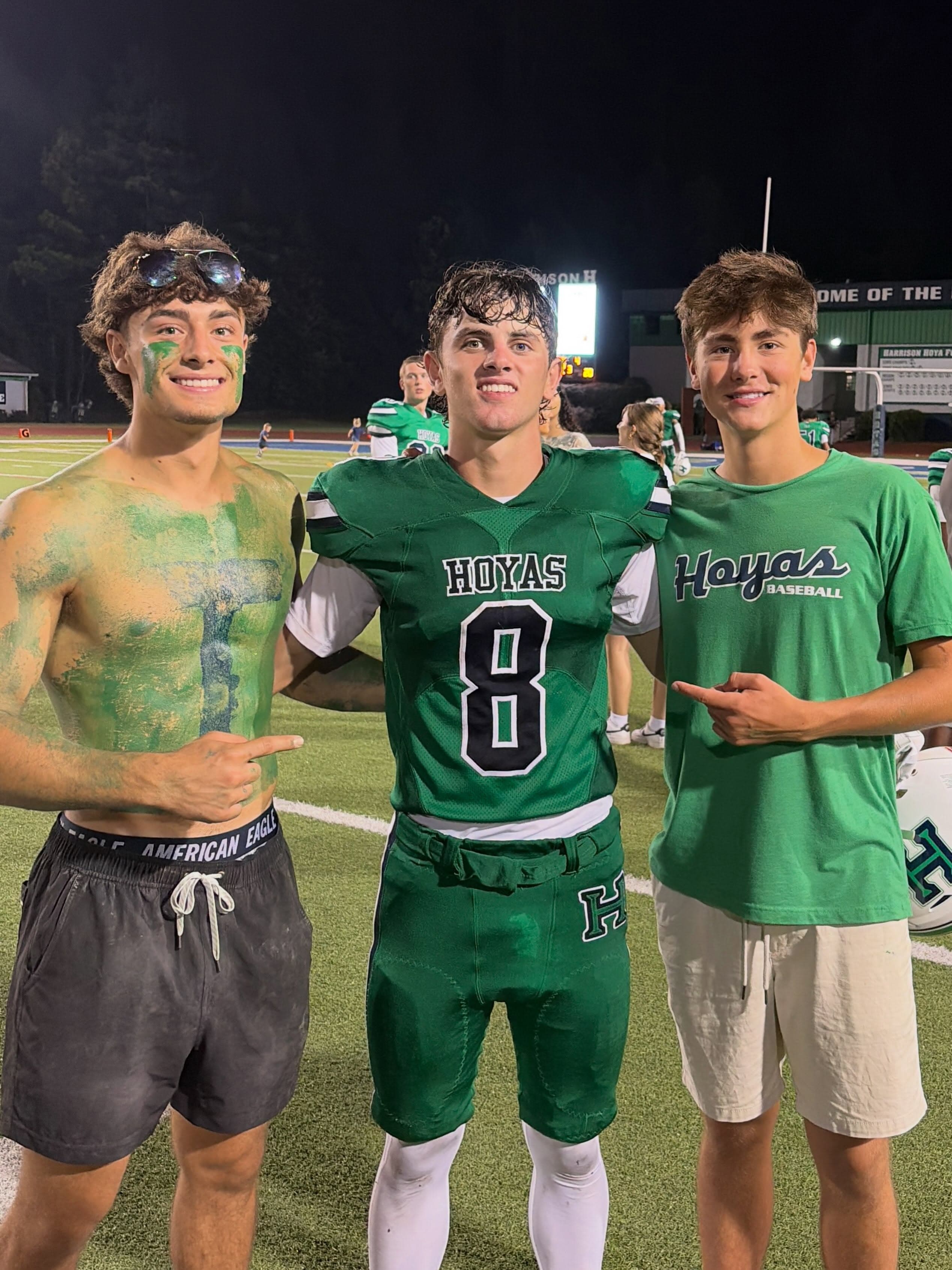 Alex and Barrett out supporting g their two sport brother Parker.  Good win last night.  More than just team mates.
